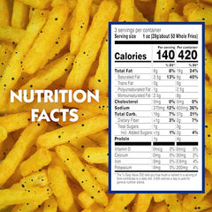Close-up of Andy Capp's Cheddar Fries bag highlighting cheddar crunch.