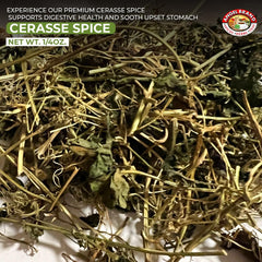 Angel Brand cerasse leaves close-up showing rich color and aroma