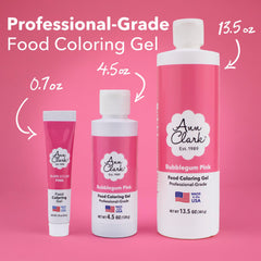 Ann Clark Bubblegum Pink color gel ideal for vibrant buttercream frosting