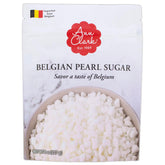 Ann Clark Belgian Pearl Sugar crystals on waffles for caramelized crunch.
