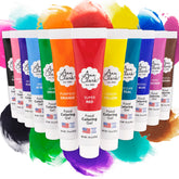 Ann Clark gel coloring 12-pack front view, vibrant icing colors for decorating