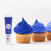 Ann Clark Royal Blue gel coloring tube front for precise icing color.
