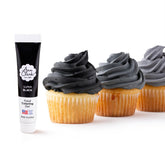 Ann Clark Super Black Gel bottle front shows premium color for icing