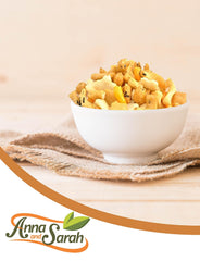 Anna and Sarah Oriental Rice Crackers packaging front highlighting vegan and natural ingredients.