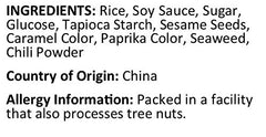 Anna and Sarah Oriental Rice Crackers serving on plate for sharing.