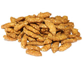 Anna and Sarah wide sesame sticks in resealable bag for fresh snacking on the go.