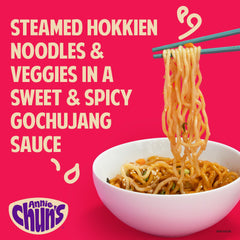 Annie Chun's Sweet Chili Noodle Bowl noodles and veggies close-up, highlighting freshness.
