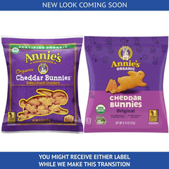 Annie's Cheddar Bunny Crackers in lunchbox for a kid-friendly snack