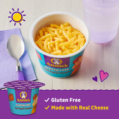 Annie's cheddar cheese packet inside the cup boosts creamy flavor.