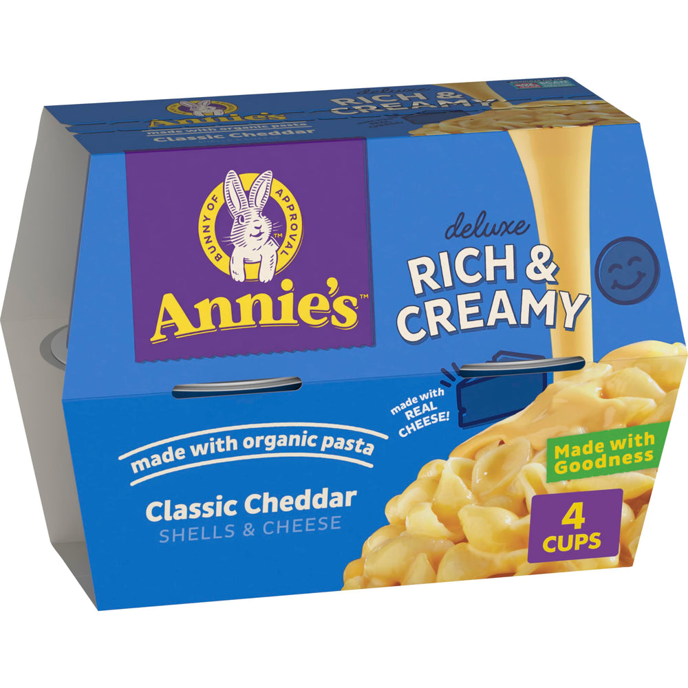 Annie's Classic Cheddar Deluxe with organic pasta shells for wholesome family meals