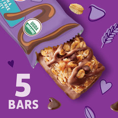 Kid-friendly packaging and portable size of Annie's Drizzle Granola Bar, ideal for school lunches