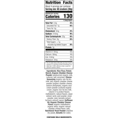 Annie's gluten-free cheddar crackers real cheese flavor in focus