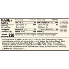 Annie's microwavable rice pasta cup shown ready to enjoy, gluten-free comfort