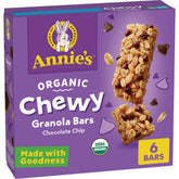 Annie's Organic Chocolate Chip Chewy Bar front view showing wholesome ingredients
