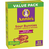 Annie's Sour Bunnies variety pack pouches for family friendly snacking