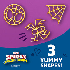 Annie's Spidey pasta shapes web, mask, spider for fun lunches.