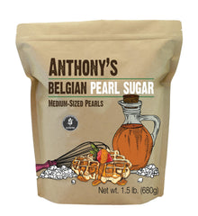 Anthony's Belgian Pearl Sugar package with authentic pearls for Liege waffles.
