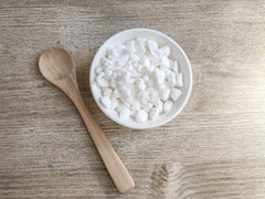 Waffles topped with Anthony's Pearl Sugar for a crunchy, sweet finish.