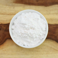 Close-up of Anthony's arrowroot flour powder texture.