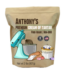 Anthony's Cream of Tartar front label highlighting premium quality for baking