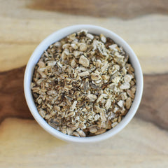 Anthony's Burdock root tea ready, ideal for gentle herbal steeping.