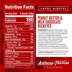 Anthony Thomas buckeyes six-count package inside view, ideal for gifts and gatherings.