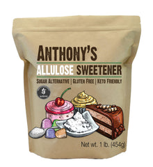 Anthony's Allulose Sweetener 1lb front label view, gluten-free status.