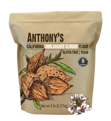 Anthony's almond meal flour unblanched in a 5 lb bag for gluten-free baking