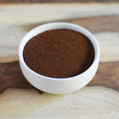 Anthony's Espresso Baking Powder coffee bean close-up emphasizes micro-ground organic beans.