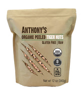 Anthony's Organic Peeled Tiger Nuts pack shot on a clean surface
