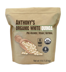 Anthony's Organic White Quinoa bulk bag ready for easy pantry cooking.