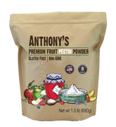 Anthony's Premium Fruit Pectin jar close-up showing glossy gel-ready texture for jams.
