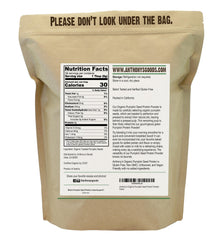 Anthony's pumpkin seed protein powder scoop ready to blend into a smoothie for a protein boost.