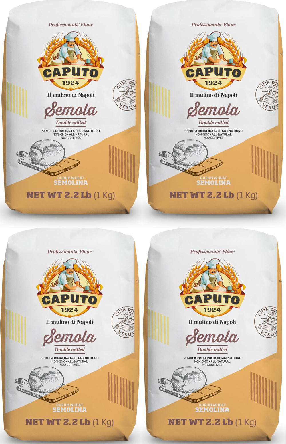 Antimo Caputo semolina flour bag ideal for precise bread dough preparation.
