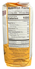 Close-up of Antimo Caputo semolina reveals rich yellow color and natural texture.