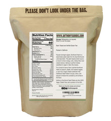 Anthony's Nutritional Yeast Flakes bag label showing gluten-free and non-GMO attributes.