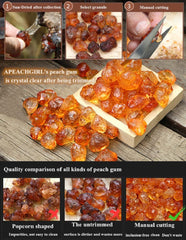 APEACHGIRL Yunnan Peach Gum amber hue highlights natural translucence for soups.