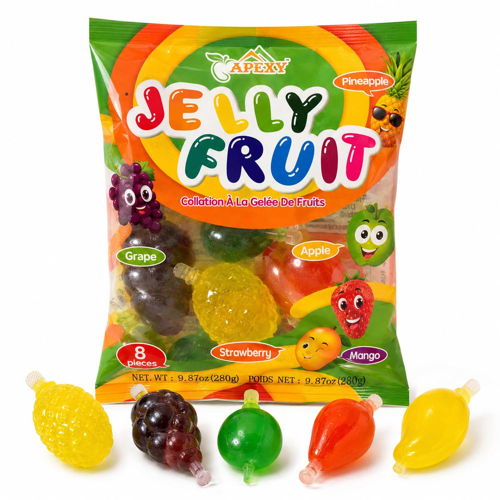 Apexy Jelly Fruit strawberry texture for lunchboxes and playful tasting sessions.