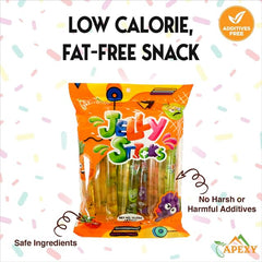 Apexy Jelly Straws pineapple flavor close-up with sunny yellow tones and tropical vibe.