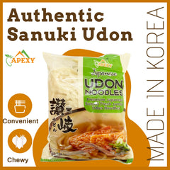 APEXY udon ready in minutes image emphasizes quick restaurant-quality meals at home