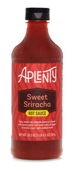 Aplenty Sweet Sriracha bottle pouring for a zingy glaze