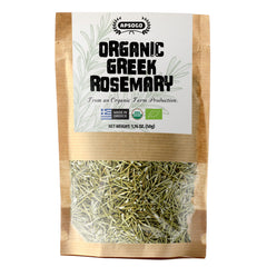 APSOGO organic dried rosemary leaves in resealable pouch for cooking and tea aroma