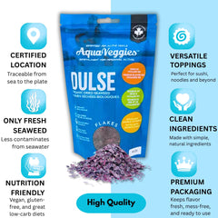 Aqua Veggies sun dried dulse flakes preserving natural enzymes aroma.