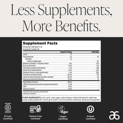 Arbonne EnergyFizz Peach Mango stick serving in glass of water for alertness