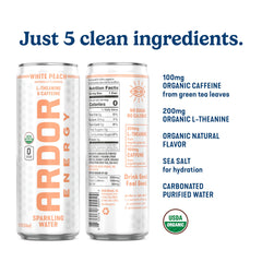ARDOR ENERGY 12-pack display highlighting convenient on-the-go energy.