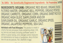Arisan Amy's Organic Chili with Vegetables ingredients close-up highlights fresh vegetables.