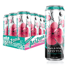 AriZona Black and White Tea big can on desk offers a refreshing break.