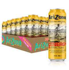 AriZona RX Energy big can front view highlighting herbal energy blend for a refreshing pick-me-up.