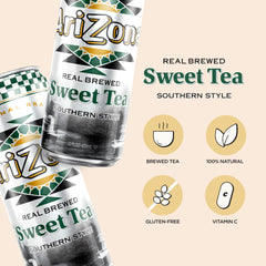 Arizona Sweet Tea pack of 12 on a picnic blanket ready to share