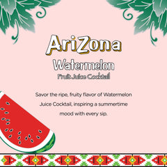 Arizona Watermelon Drink holding box emphasizes grab and go hydration for busy days.